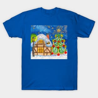 House and Christmas tree T-Shirt